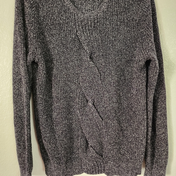 Talbots dark grey cable knit sweater sz XL - Picture 3 of 8